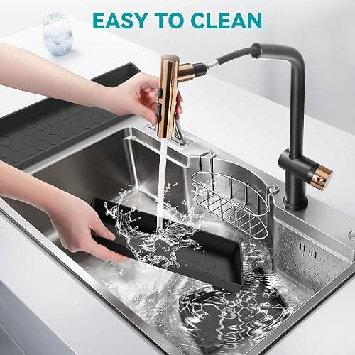 Homotte Stove Top Shelf - Silicone Magnetic Shelf for Kitchen Stove - Over Stove Spice Rack Organizer with 3 Detachable Functional Partitions - Adjustable Length of 20/24/30 Inch (Black) thumbnail 7