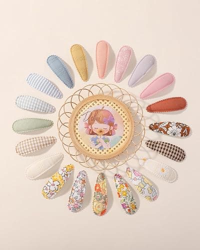 doboi 40Pcs Toddler Hair Clips Hair Barrettes Baby Girls Hair Bows Clips Floral Print Non Slip Snap Hairpins Flower Hair Clips for Girls Kids Toddler Hair Accessories thumbnail 9