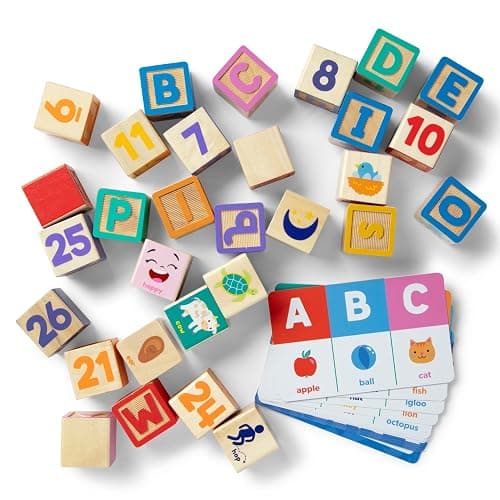 Melissa & Doug Ms. Rachel Letter, Number, and Game Wooden Learning Blocks with Activity Cards for Girls and Boys Toddlers Ages 18 Months+ - FSC Certified thumbnail 4