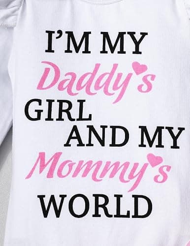 TyeSmo Infant Newborn Baby Girl Clothes Baby Girl Outfits For All Seasons Long Sleeve Snap Romper Pant Sets With Headband thumbnail 5