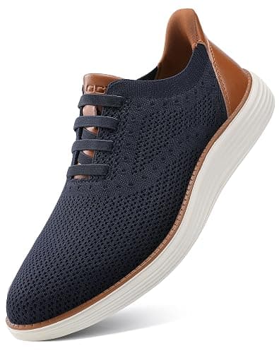 VILOCY Men's Slip on Casual Dress Tennis Walking Shoes Ease in Laceless Fashion Sneakers Breeze Business Oxfords - Image 1