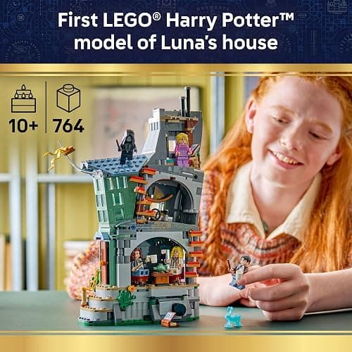 LEGO Harry Potter Luna Lovegood’s House Building Toy for Girls & Boys - Pretend Play & Display Book Shelf or Bedroom Decor for Kids, Ages 10+ - W/Luna's Hare Patronus - Gift Idea for Birthdays - 76467 thumbnail 2