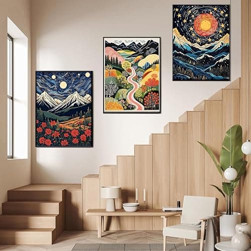 DOTSOPS Diamond Painting Kits Art Adults Painting Kit Crafts DIY 5D Diamond Art Packs Kits Full for Adults Beginner Home Wall Decoration Gift 11.8x15.7 Inches (6 Pack Landscape Abstract) thumbnail 6
