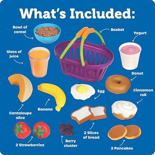 Learning Resources New Sprouts Breakfast Foods Basket - 16 Pieces, Ages 18+ months Pretend Play Food for Toddlers, Toddler Kitchen Toys, Preschool Learning Toys thumbnail 6