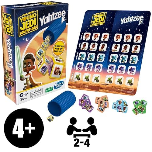 Hasbro Gaming Yahtzee Jr. Star War: Young Jedi Adventures Edition Board Game for Kids | Ages 4+ | 2-4 Players | Counting and Matching Games for Preschoolers thumbnail 4