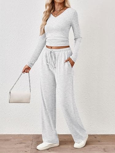 Trendy Queen 2 Piece Lounge Sets for Women Fall Outfits 2025 Fashion Two Piece Sweatsuits Business Casual Outfits Clothes thumbnail 3