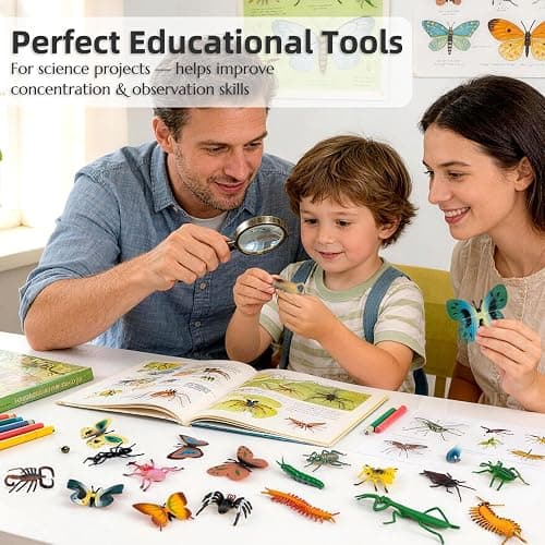 30 Pack Bug Toys Fake Plastic Bugs and Insects for Kids Toddler Halloween Birthday Party Favors Easter Valentine's Day Basket Stuffers Goodie Bag Fillers April Fool's Day Prank Gifts Fake Bugs Toys thumbnail 2