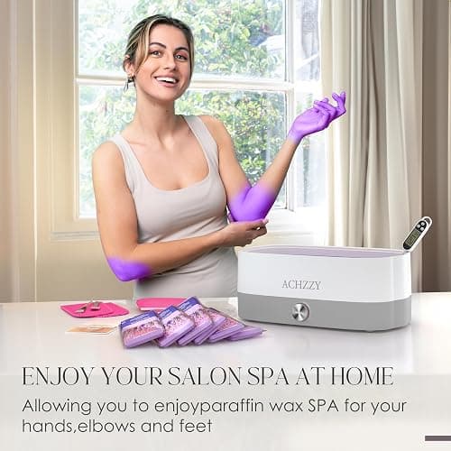 Achzzy Paraffin Wax Machine for Hands and Feet, 4000ml Paraffin Bath, Paraffin Wax Warmer with Refills, Nourishing and Moisturizing, Professional-Grade Spa Treatment for Soft and Smooth Skin thumbnail 2