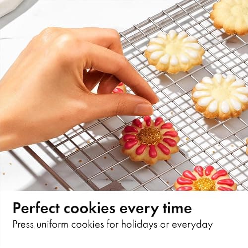 OXO Good Grips 14-Piece Cookie Press Set, Cookie Press with 12 Stainless Steel Disks and Storage Case, Holiday Baking and Everyday Treats, Essential Baking Supplies thumbnail 6
