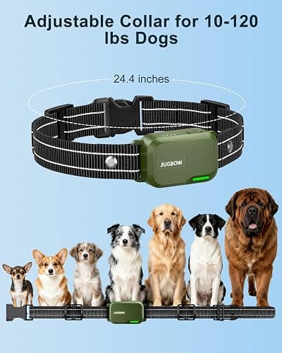 Jugbow Dog Shock Collar - 4500FT Dog Training Collar with Remote, IPX8 Waterproof Electric Dog Collar with 4 Training Modes, Security Lock, Rechargeable eCollar for 10-120lbs Small Medium Large Dogs thumbnail 6