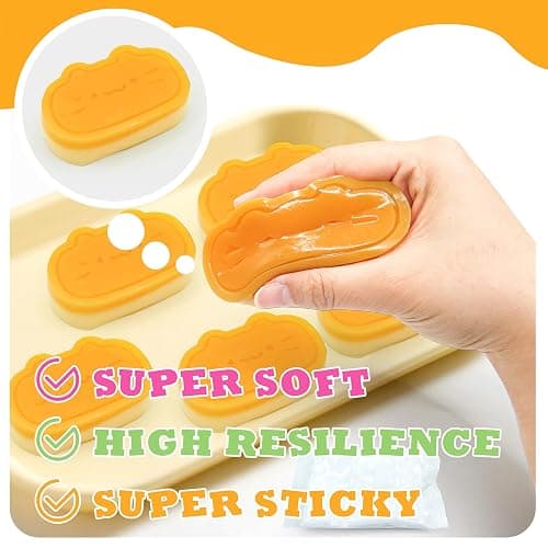 Yanvitrial Taba Squishy Kit - 18OZ Rubber Squishys Kit with Guided, Make Your Own Squishies Kit - FuFu Squishy Kit with Mold, Flocking Powder - Stress Relief Entertainment thumbnail 6
