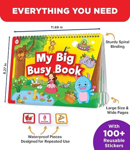 Doctor Jupiter Montessori Preschool Busy Book for Toddlers 3+ Year Olds | Preschool Learning Activities - Educational Travel Toys | Birthday Gift Ideas for Boys & Girls thumbnail 2