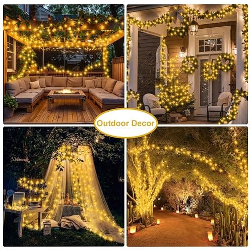 DBFAIRY 2 Pack Fairy Lights Battery Operated with Remote Control, 10M 100 LED Twinkle Lights Waterproof Silver Wire String Lights 8 Modes Dimmable for Bedroom Party Decoration (Warm White) thumbnail 4