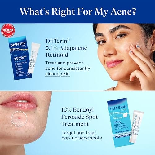 Differin Acne Spot Treatment with 10% Benzoyl Peroxide, Maximum Strength OTC Acne Treatment, Fast Acting Spot Treatment for Face, 1 oz thumbnail 7