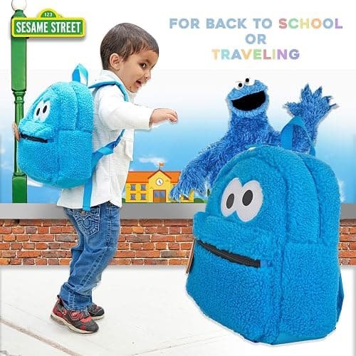 Sesame Street Elmo and Cookie Monster Mini Backpacks for Toddler, Boys, and Girls, School or Travel thumbnail 5