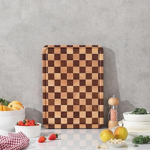 Acacia Wood Cutting Boards for Kitchen-Large Wooden Cutting Boards for Chopping Meat, Cheese, Fruits, and Vegetables thumbnail 9