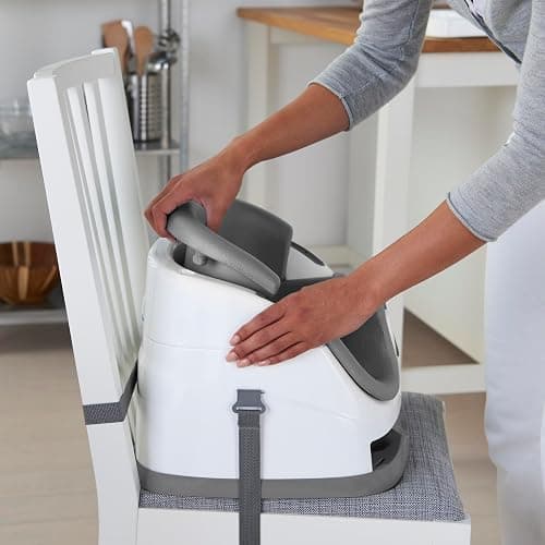 Ingenuity Baby Base 2-in-1 Booster Feeding and Floor Seat with Self-Storing Tray - Slate thumbnail 10