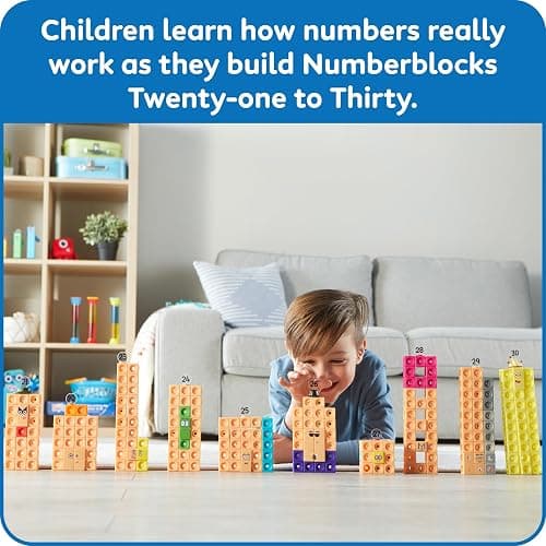 hand2mind MathLink Cubes Numberblocks 21-30 Activity Set, 20 Preschool Learning Activities, Counting Blocks, Linking Cubes, Educational Toys for Kids, Number Games, Math Manipulatives Kindergarten thumbnail 3