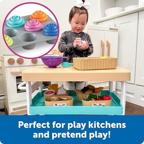 Learning Resources Smart Snacks Shape Sorting Cupcakes - Toddler Girl And Boys Toys, Play Food, Toy Kitchen Accesories, Fine Motor Skills, Preschool Montessori, Shape Sorter , Kids Birthday thumbnail 4