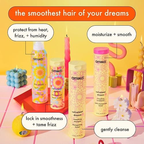 amika the shield anti-humidity spray | lightweight, invisible heat protection spray, contains UV filters, for smooth, frizz free hair thumbnail 4