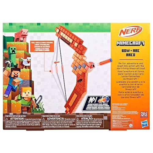 Nerf Minecraft Bow Dart Blaster, Pull-Back String Priming, 8 Nerf N1 Darts Compatible Only with Nerf N1 Dart Blasters, Ages 8+ thumbnail 12