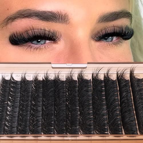 Geeneiya Lash Clusters 200D Full Eyelash Clusters 10-20mm Thick D Curvature Lash Extension Wispy Cluster Eyelash Extensions DIY Individual Eyelashes for Beginners thumbnail 5