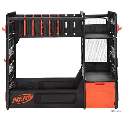 Nerf Elite Blaster Rack - Storage for up to Six Blasters, Including Shelving and Drawers Accessories, Orange and Black - Amazon Exclusive thumbnail 4