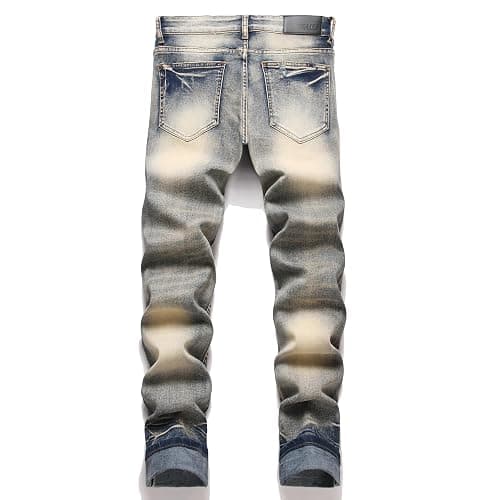 AITITIA Men's Ripped Regular Fit Stretch Jeans thumbnail 2