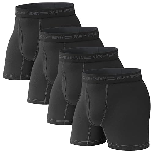 Pair of Thieves Men's Underwear Boxer Briefs - Soft Cotton Boxer Briefs for Men Pack - 4 Pack Tagless Mens Underwear - Image 1