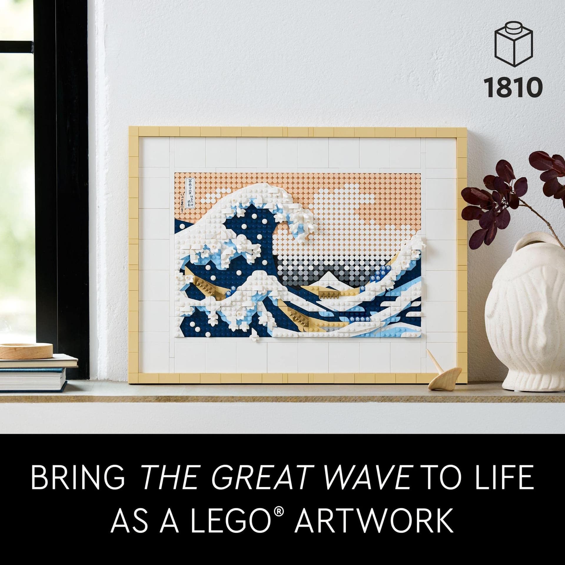 LEGO® Art Hokusai – The Great Wave 31208 Building Kit; Makes Meaningful for Art Lovers; Stress-Relieving Activity for Adults to Produce Beautiful Japanese Home Decor (1,810 Pieces) thumbnail 2