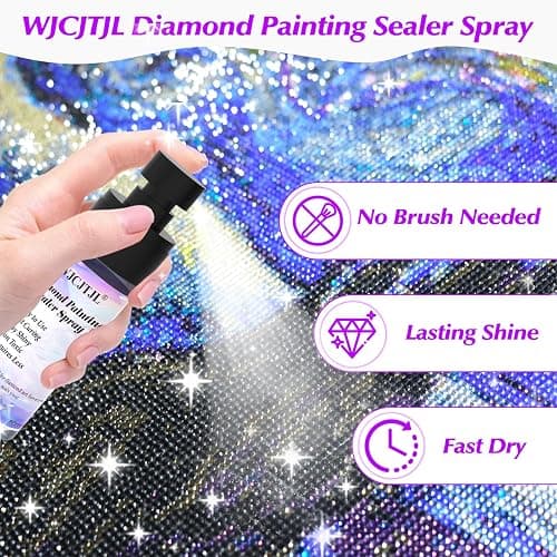 Upgraded Diamond Painting Sealer Spray - 30 Minutes Quick Dry Diamond Art Sealer Glue, Keep Diamond Art Fixed and Shiny, Diamond Art Accessories and Tools, Easy to Use, No Brush Needed (1 Pack) thumbnail 5