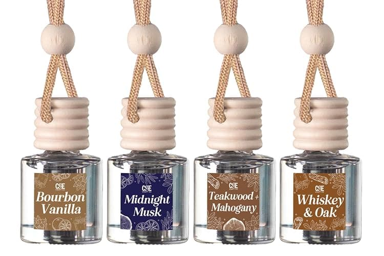 CE Craft Hanging Car Air Freshener – Fragrance Oil Diffuser with Essential Oils – Long-Lasting Aromatherapy Scents for Automobiles – 4 Pack, Masculine thumbnail 2