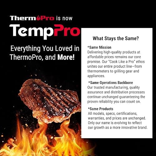 TempPro TP19H Waterproof Digital Meat Thermometer with Ambidextrous Backlit and Motion Sensing Cooking Food Thermometer for BBQ Grill Smoker Oil Fry Candy Thermometer (Previously ThermoPro) thumbnail 9