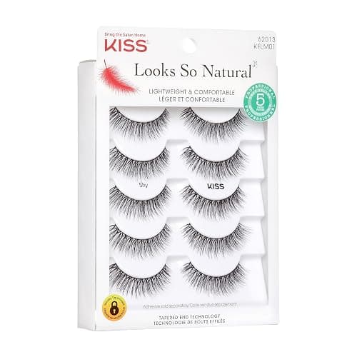 KISS Looks So Natural, False Eyelashes, 'Shy', 12mm, Includes 5 Pairs Of Lashes, Easy to Apply, Reusable Lash Clusters thumbnail 4