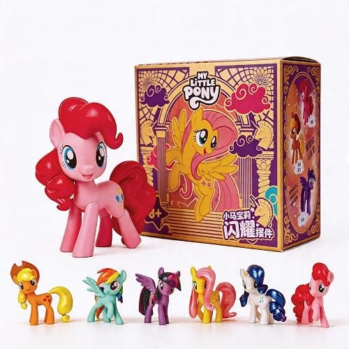MINISO My Little Pony Blind Box Collectible Vinyl Figure, Cute Pony Mystery Box Model for Room Decor & Birthday Gifts, Random Style Single Box - Image 1