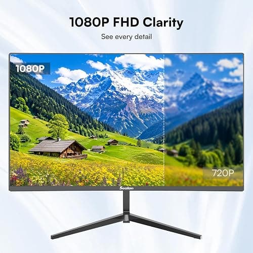 Sealan 24 Inch Computer Monitor, FHD 1080P 100Hz VA Display with Built-in Speaker, HDMI DisplayPort, FreeSync HDR10, 98% sRGB, VESA Mountable Monitor for Home Office Gaming thumbnail 2
