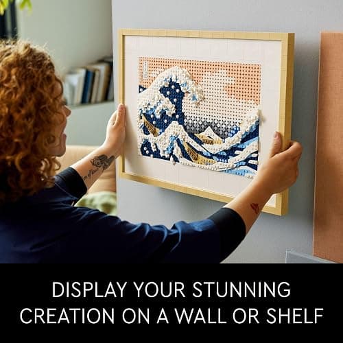 LEGO Art Hokusai The Great Wave Framed Japanese Wall Art Building Set - Unique Wall Decor for Home, Room, or Office - Fun Activity for Adults, Ages 18+ - Gift for Men and Women - 31208 thumbnail 3