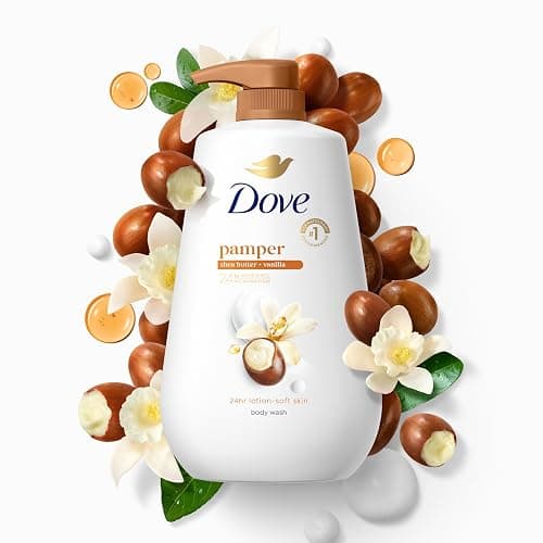 Dove Body Wash Pamper Shea Butter & Vanilla 30.6 oz Pump, Sulfate Free | Dove Shea Butter & Vanilla Body Wash nourishes skin for 24 hours with MicroMoisture technology and warm vanilla scent. thumbnail 5