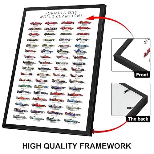 F1 Poster Track Wall Art Picture For Man Cave Room Decorated F1 Merchandise Racing Gift (Black Frame 8x10) thumbnail 5