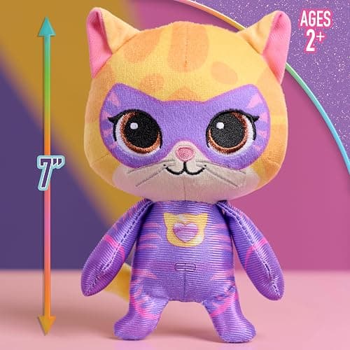 Disney Jr. SuperKitties Small 8-inch Plush Sparks Stuffed Animal, Su-Purr Wild Outfit, Kitten, Toy for Fans, Girls, Kids, Holiday Stocking Stuffers, Gifts, Presents, Ages 2 and Up by Just Play thumbnail 5