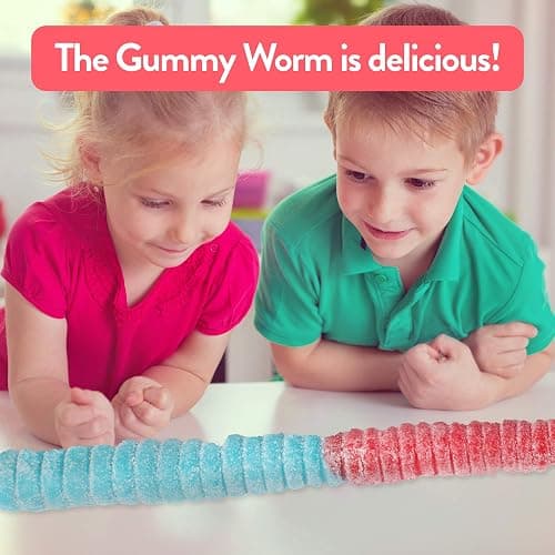 The Gummy Bear Guy | SOUR World's Largest Gummy Worm | Cherry/Blue Raspberry (Cherry/Blue Raspberry) thumbnail 3