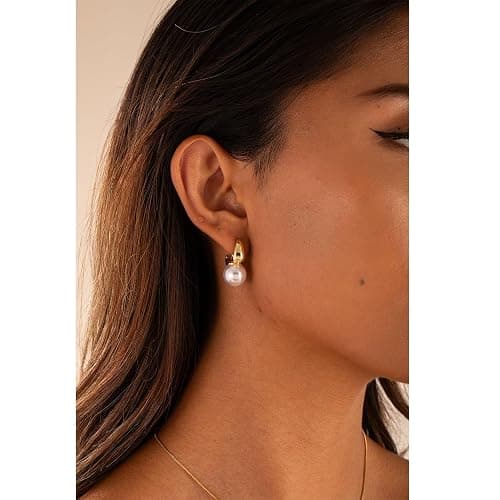 amazon pearl earrings thumbnail 2