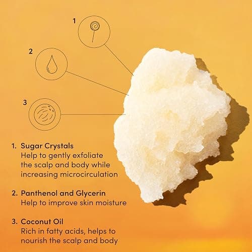 OUAI Scalp & Body Scrub, St. Barts - Exfoliating Body Scrub with Sugar & Coconut Oil Blend for Smooth, Moisturized Skin - Gentle Scalp Exfoliator for Removing Product Build Up (8.8 Oz) thumbnail 3
