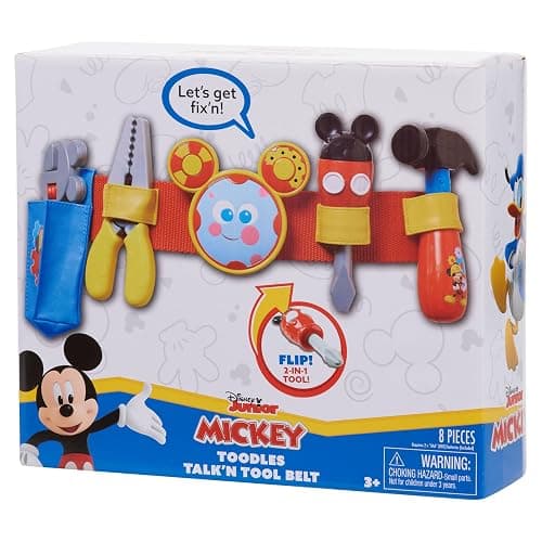 Disney Mickey Toodles Talk'n Toolbelt Kids Play Tool Accessories thumbnail 5