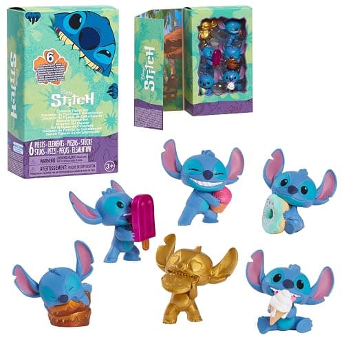 Disney Stitch Feed Me 6-piece Collectible Figure Set, Premium Collector Package, Kids Toys for Ages 3 Up, Amazon Exclusive by Just Play - Image 1