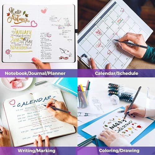 iBayam Journal Planner Fineliner Pens Fine Point 0.38mm, Cute School office | 18 Vibrant Colors, Smooth Writing, Art Markers for Bullet Journaling Note-taking Scrapbooking Calendar, Drawing Sketching Pen thumbnail 6