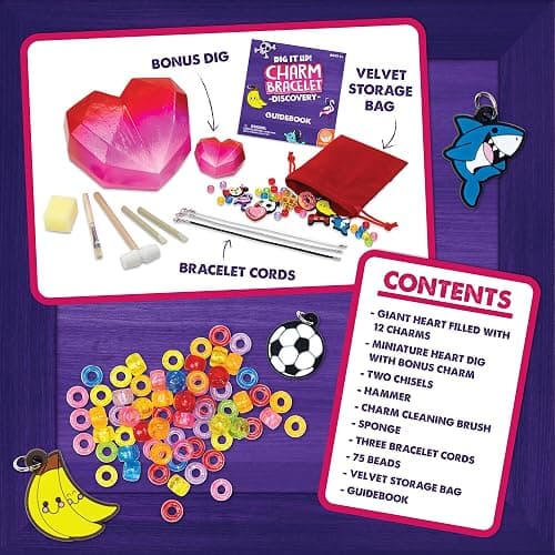 MindWare Dig It Up Charm Bracelet Discovery – STEM Excavation Kit for Kids to Dig and Design a Custom Charm Bracelet, Ages 4+ thumbnail 2