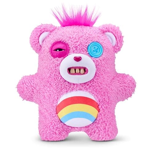 Fuggler Care Bears 9-Inch Plush Toy (Cheer Bear) by ZURU – Funny Ugly Monster Stuffed Animal with Human-Like Teeth, Collectible Plush for Kids, Tweens, Teens, Adults & Crossover Fans - Image 1