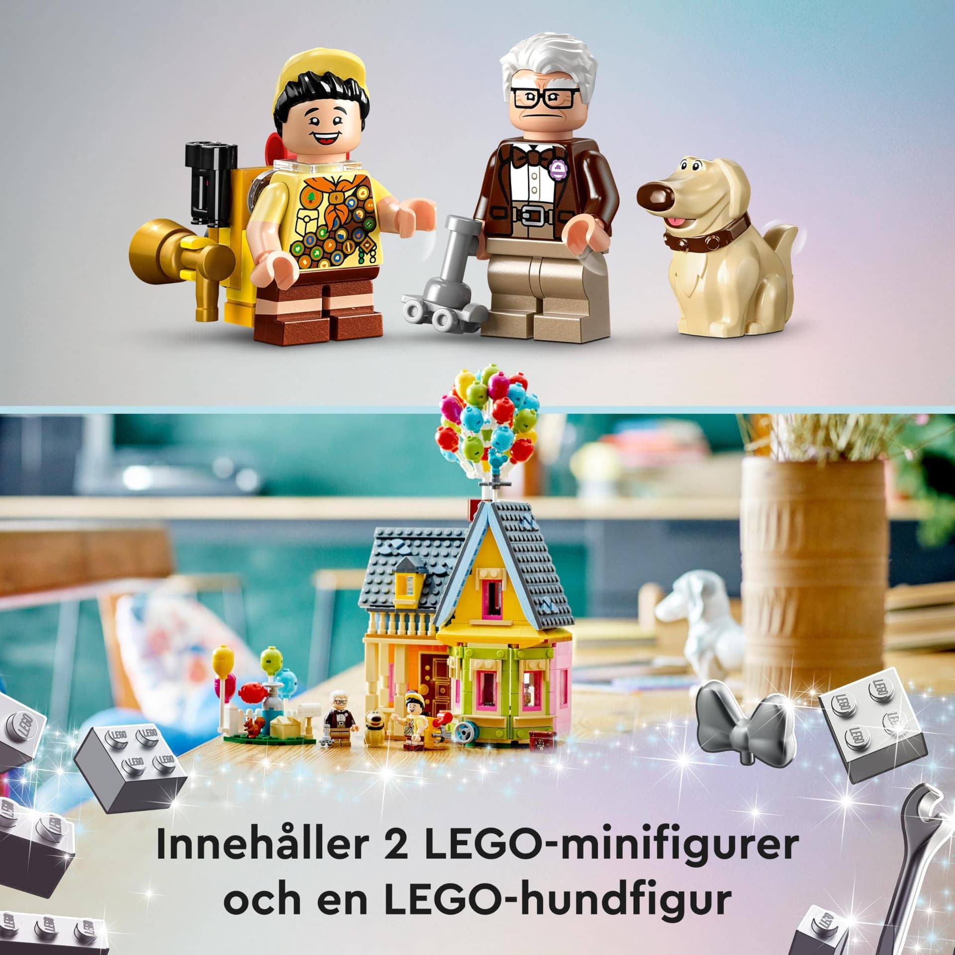 LEGO Disney House from "Up" Building Kit with Toy House and Minifigures, Comes with Carl Fredricksen, Oskar and Dogge Toy Dog, from 9 years 43217 thumbnail 6