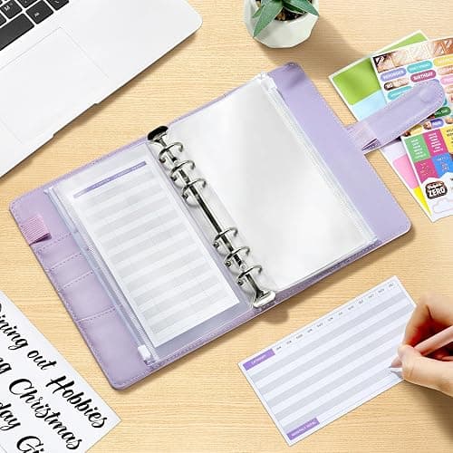 Sooez Budget Binder with Money Saving Challenge, Money Saving Binder with Cash Envelopes, Expense Sheets, Challenge Tracker & Category Labels, Envelope Savings Challenges Book for Home Office School thumbnail 2
